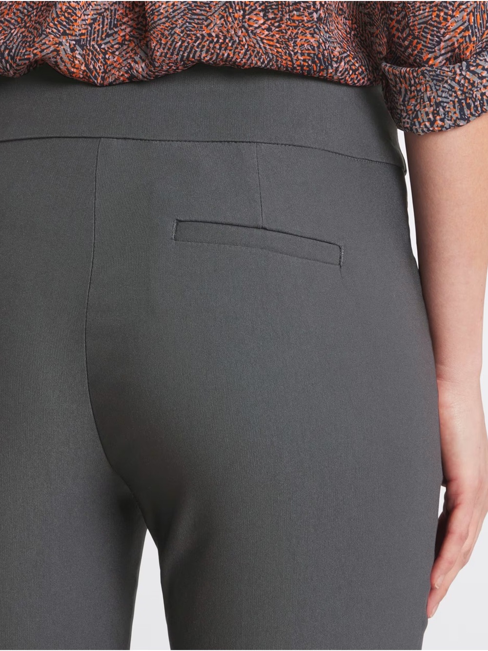 Tribal Fia NWT Straight Leg Pants Gray Pull On Slimming Waistband Size 10 Career - Picture 5 of 14
